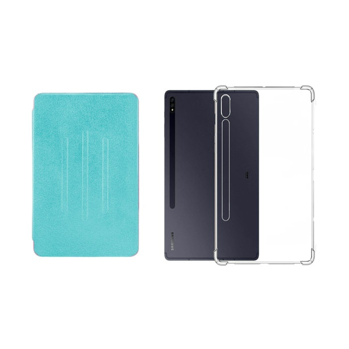 کیف کلاسوری Folio مناسب برای تبلت Galaxy Tab S7 SM-T875 به همراه کاور ژله ای fence