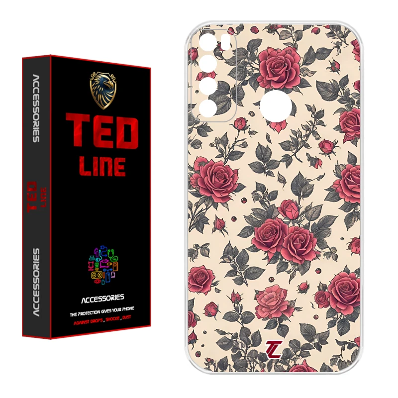 کاور تدلاین طرح گل رز کد 1223 مناسب برای گوشی موبایل شیائومی Redmi Note 8