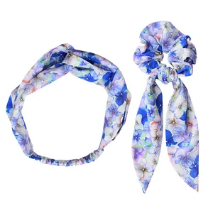 ست هدبند و کش مو زنانه دلنار گالری مدل گل بنفشه