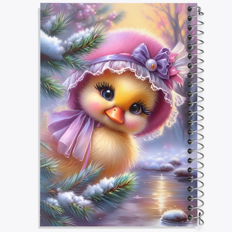 دفتر شطرنجی 50 برگ خندالو طرح جوجه اردک بامزه کد F7141