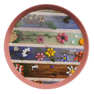 سینی بدون دسته میسا پلاستیک طرح گل کد 175-5 سایز 34×34 سانتی متر