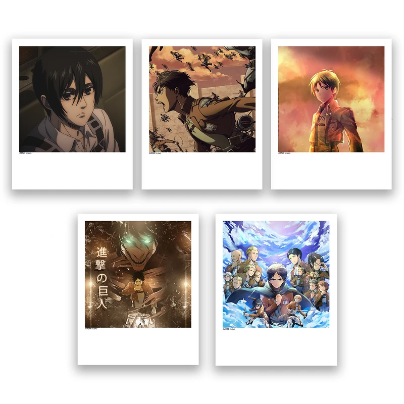 آویز تزیینی عرش مدل انیمه اتک آن تایتان Attack on Titan کد Asa001 مجموعه 5عددی