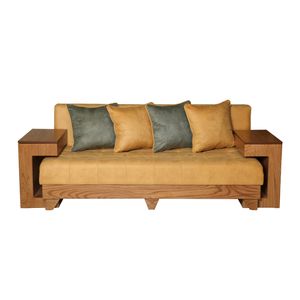مبل سه نفره مدل ال کد 102-MR104-3DD/Y-GR-BR
