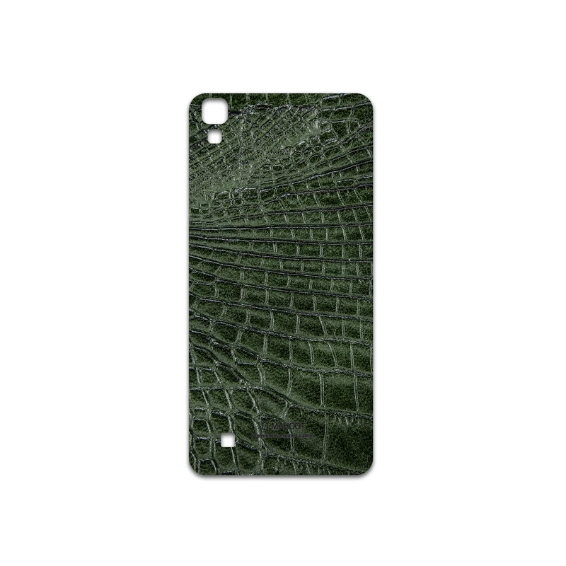 برچسب پوششی ماهوت مدل Green-Crocodile-Leather مناسب برای گوشی موبایل ال جی X Power