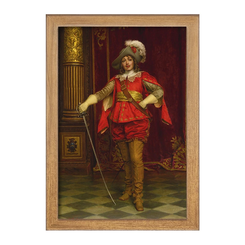 تابلو خندالو مدل نقاشی شوالیه اثر فردریک سولاکروا کد F12138