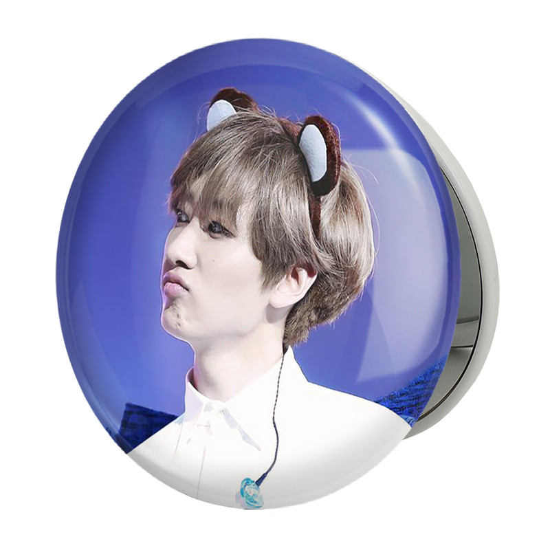 آینه جیبی خندالو طرح اینهیوک گروه سوپر جونیور Super Junior مدل تاشو کد 12174 