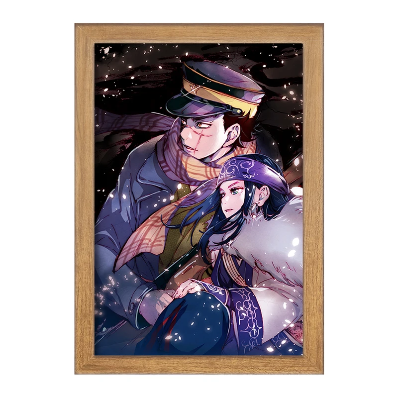 تابلو خندالو مدل سایچی و اسیرپا انیمه کامویی طلایی Golden Kamuy کد 23731