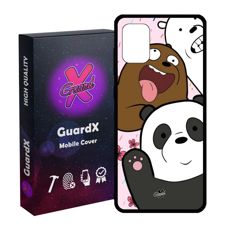 کاور گارد ایکس طرح خرس های کله فندقی مدل Glass10648 مناسب برای گوشی موبایل سامسونگ Galaxy A31