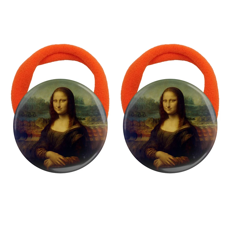 کش مو زنانه مدل نقاشی مونا لیزا یا لبخند ژوکوند از داوینچی کد S15147 بسته دو عددی