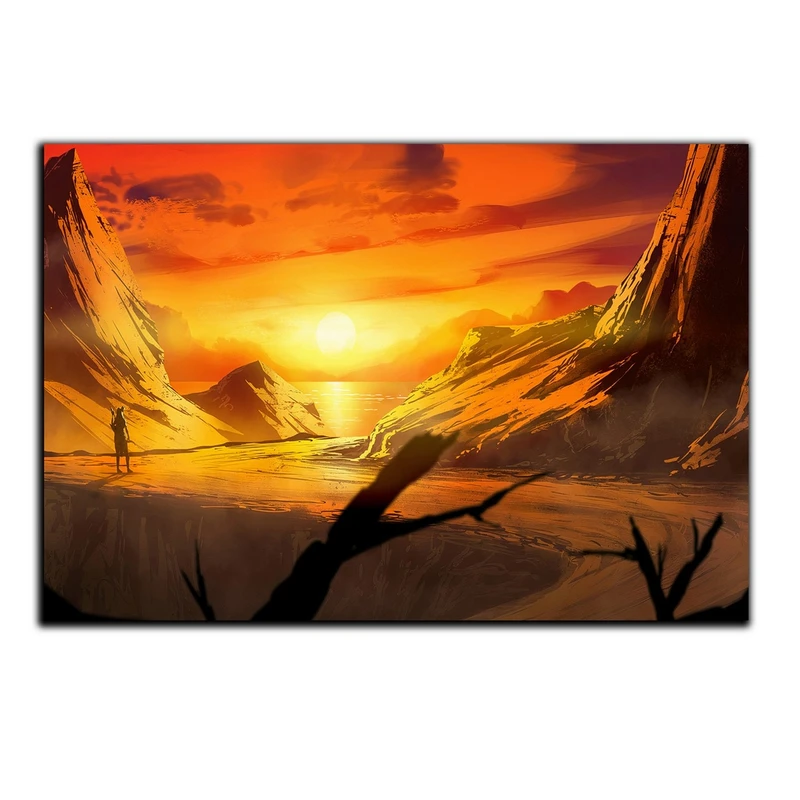 تابلو شاسی بکلیت طرح کوهستان و غروب آفتاب مدل SH-S5638