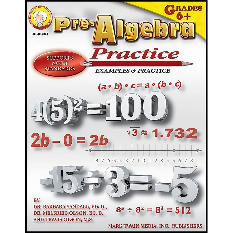 کتاب Mark Twain - Pre-Algebra Practice Book, Grades 6 - 8 اثر جمعي از نويسندگان انتشارات Mark Twain Media