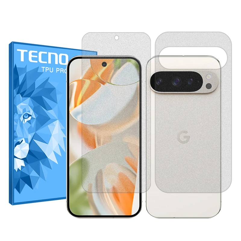 محافظ صفحه نمایش مات تکنو مدل Resistant مناسب برای گوشی موبایل گوگل Pixel 9 Pro به همراه محافظ پشت گوشی