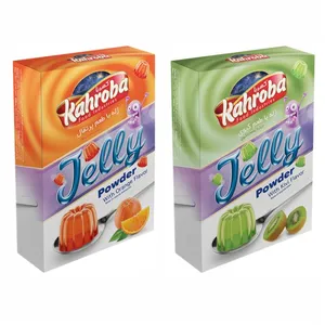 پودر ژله پرتقال و کیوی کهربا - 100 گرم مجموعه 2 عددی