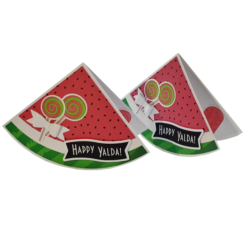 کارت پستال مدل Happy Yalda طرح هندوانه بسته 2 عددی