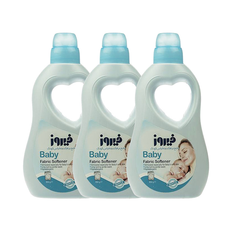 مایع نرم کننده لباس کودک فیروز مدل baby وزن 950 گرم مجموعه 3 عددی
