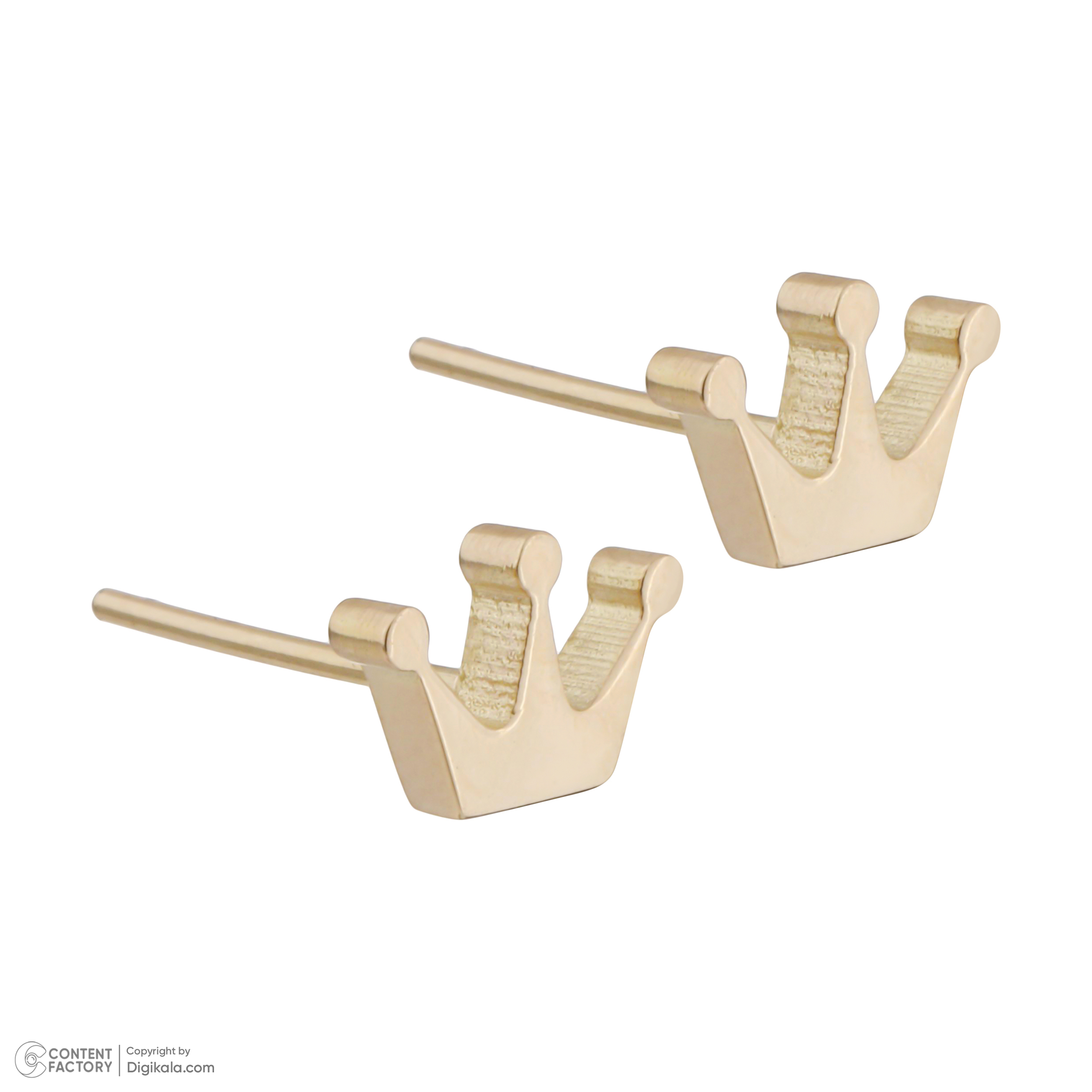 گوشواره میخی طلا 18 عیار زنانه تاج مدل R407-1