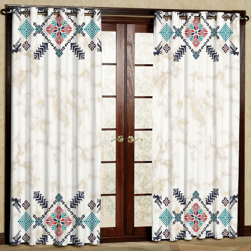 پرده مدل طرحدار مخمل پانچی کد 4111 سایز 200x140 سانتی متر