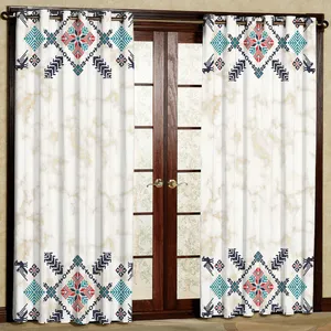 پرده مدل حاشیه ای هازان پانچی کد 4111 سایز 140x200 سانتی متر