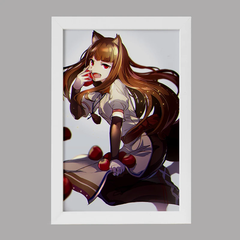 تابلو خندالو مدل هولو انیمه ادویه و گرگ کد 36168