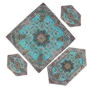 ست  4تکه رومیزی ترمه مدل قاجار کد SB4-4