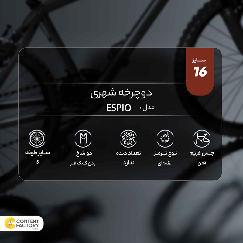 دوچرخه شهری مدل ESPIO سایز 16