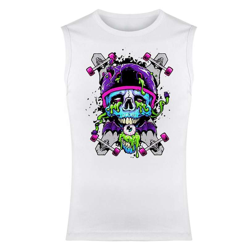 تاپ مردانه مدل اسکلت کد 107 رنگ سفید