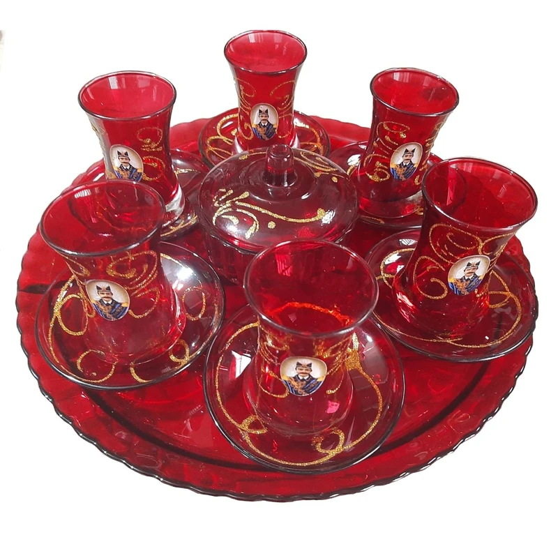 سرویس چای خوری 15 پارچه طرح شاه عباسی