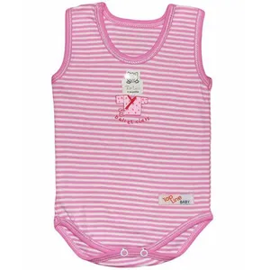 بادی نوزادی تاپ لاین مدل راه راه کد DBK01