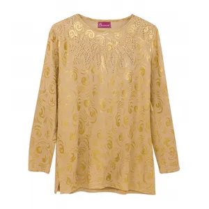 بلوز آستین بلند یقه گرد زنانه مدل خورشید 