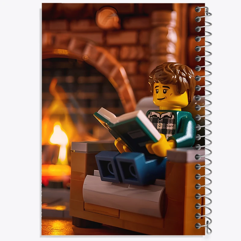 دفتر شطرنجی 50 برگ خندالو طرح لگو (Lego) کد F6556