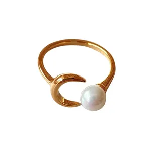 انگشتر زنانه ژوپینگ مدل مروارید ماه