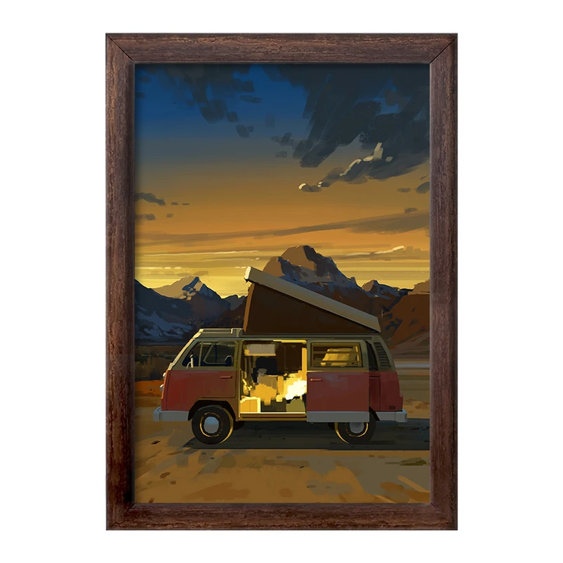 تابلو خندالو طرح کمپینگ (Camping) کد F528