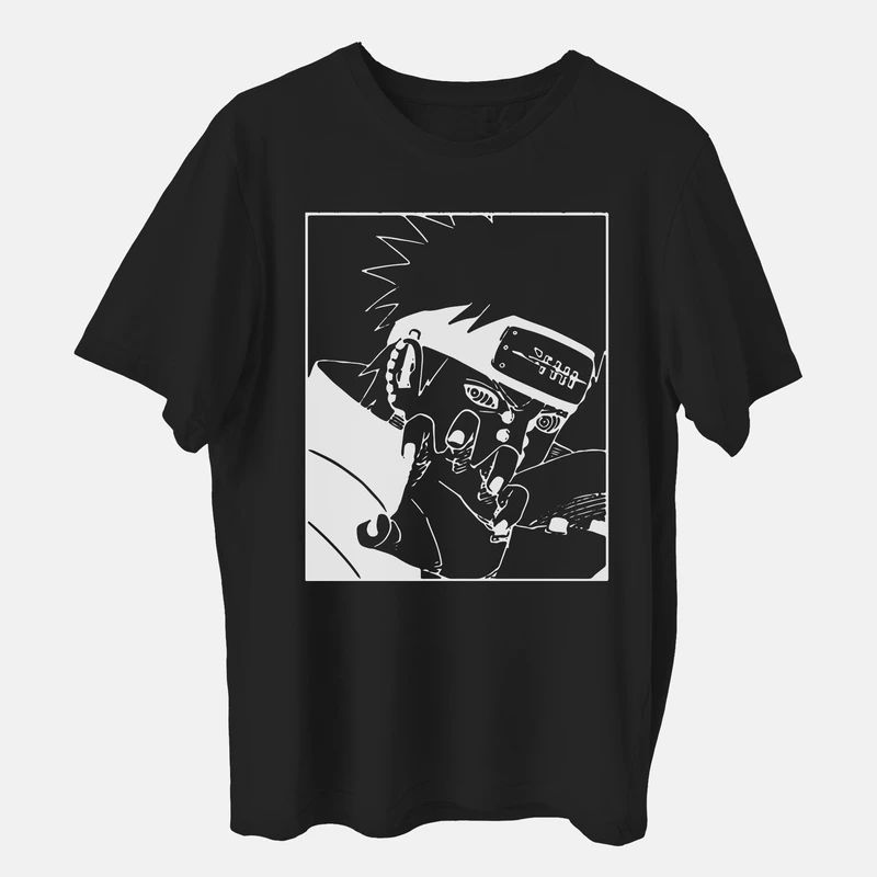 تی شرت آستین کوتاه مردانه مدل انیمه ای ناراتو گنگ