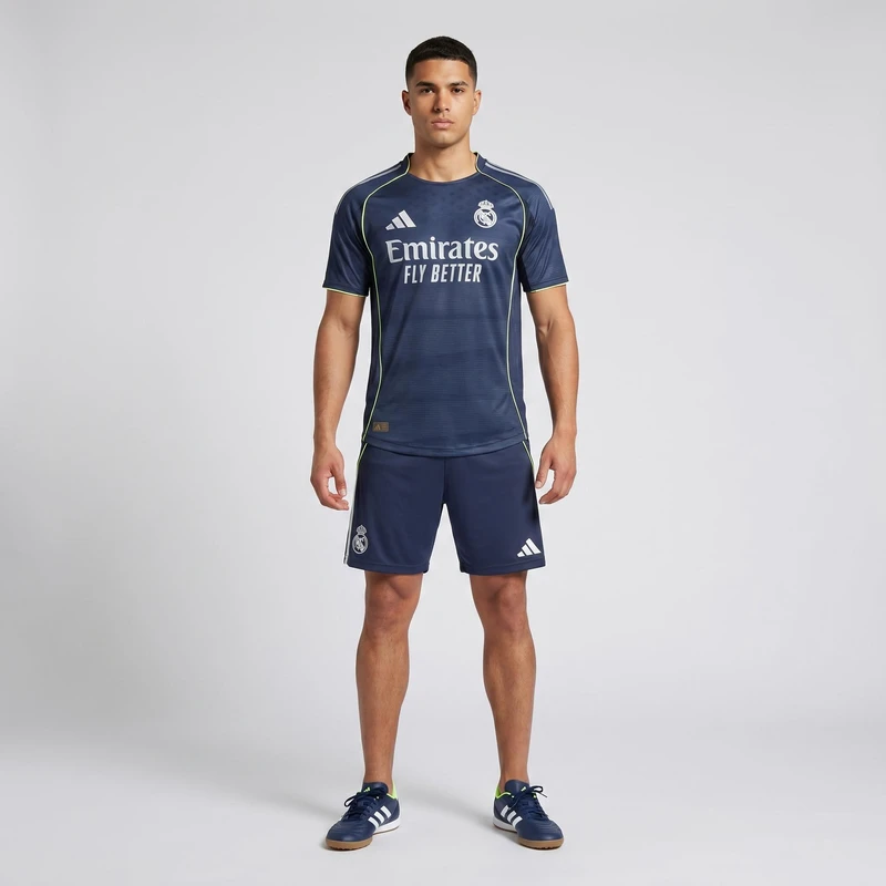 ست تی‌شرت آستین کوتاه و شلوارک ورزشی مردانه مدل رئال مادرید کد Away 2026