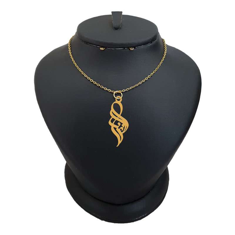 گردنبند طلا 18 عیار دخترانه لیردا مدل اسم غزال کد akm 202