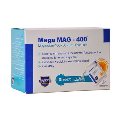 نقد و بررسی ساشه منیزیم مگا مگ - 400 فرش مورنینگ بسته 30 عددی توسط خریداران