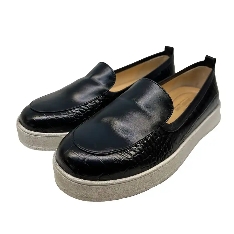 کفش روزمره زنانه سرزمین چرم کد  141725 رنگ مشکی