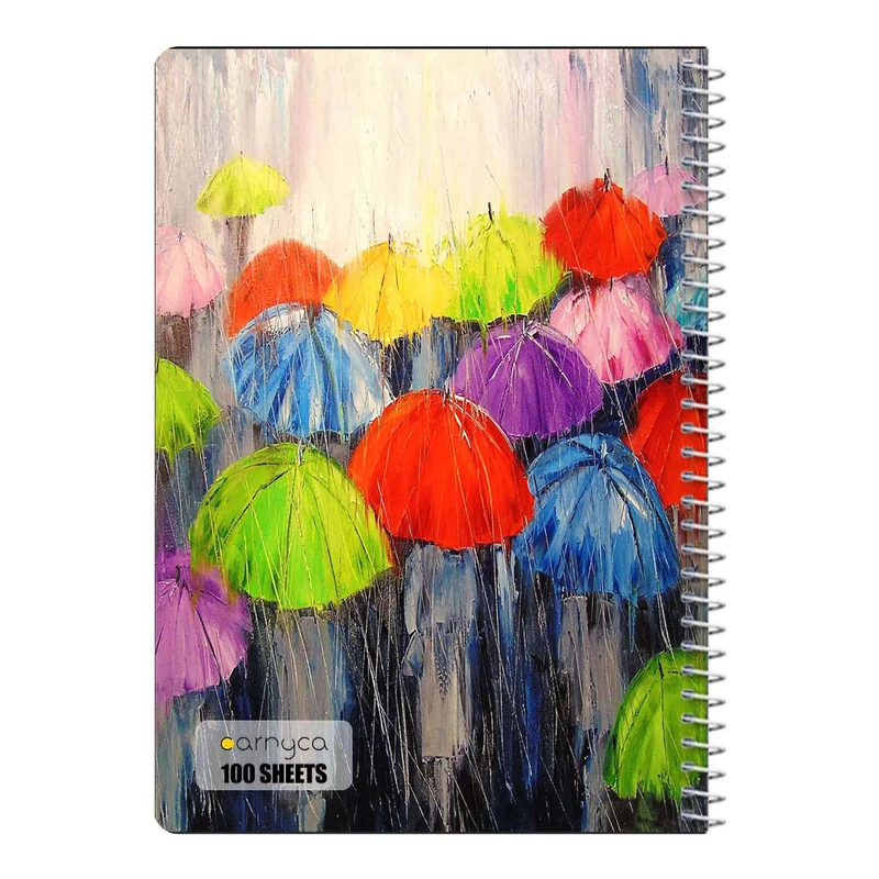 دفتر شطرنجی 100 برگ سیمی کارنیکا طرح نقاشی های آبرنگی Watercolor Paintings کد 28770