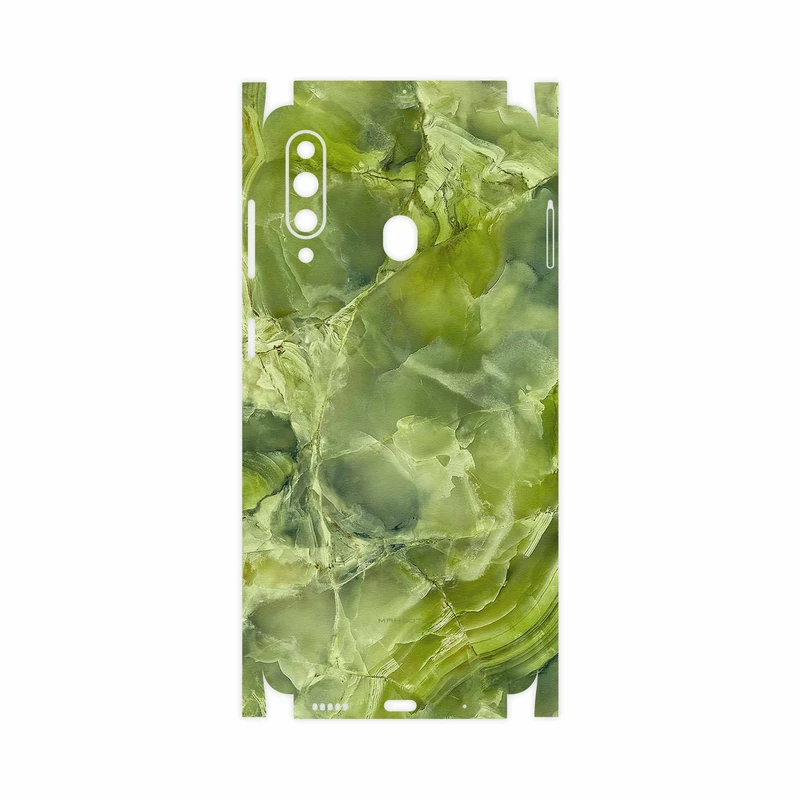 برچسب پوششی ماهوت مدل Green Crystal Marble-FullSkin مناسب برای گوشی موبایل سامسونگ Galaxy A60