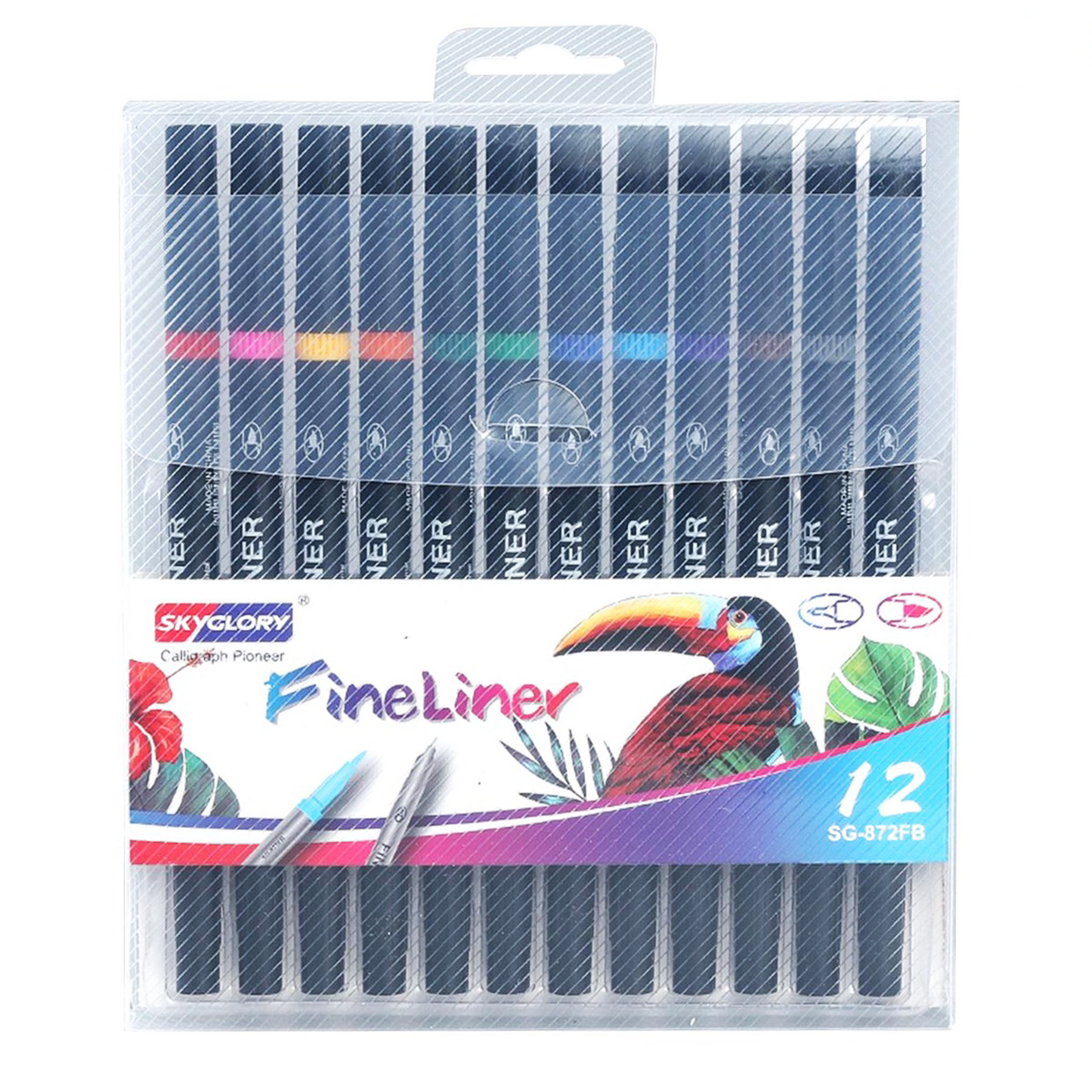 ماژیک آبرنگی اسکای گلوری مدل Fine Liner  بسته 12 عددی