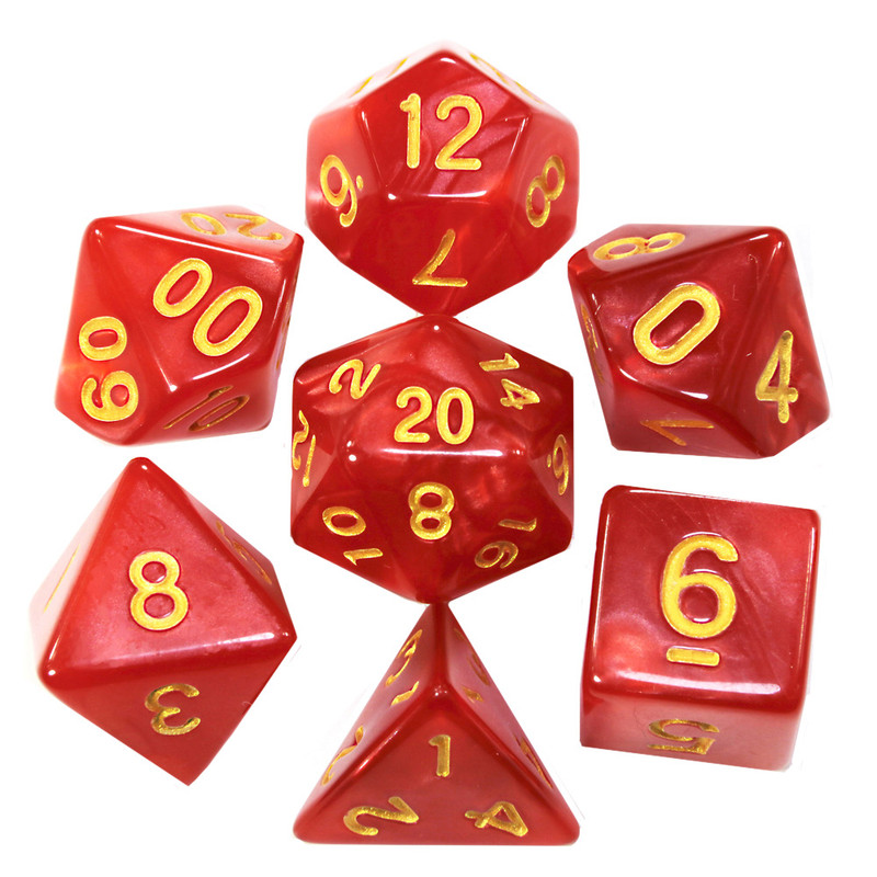 تاس بازی مدل Dungeons and Dragons بسته 7 عددی