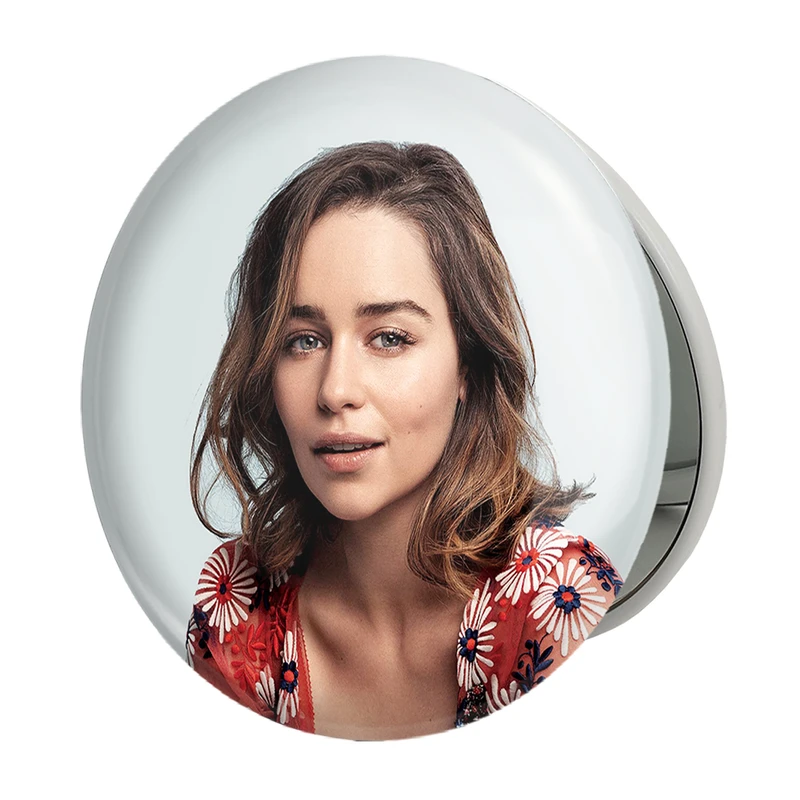 آینه جیبی خندالو طرح امیلیا کلارک Emilia Clarke مدل تاشو کد 6401 