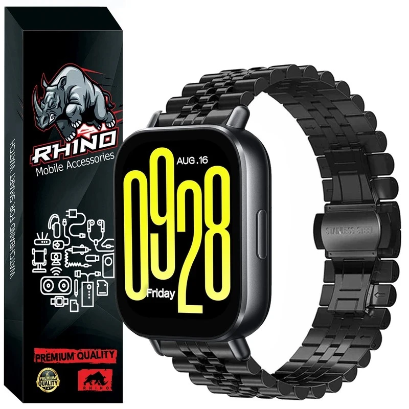 بند راینو مدل 5Bead مناسب برای ساعت هوشمند شیائومی Redmi Watch 5 Active / Redmi Watch 5 Lite 22MM 