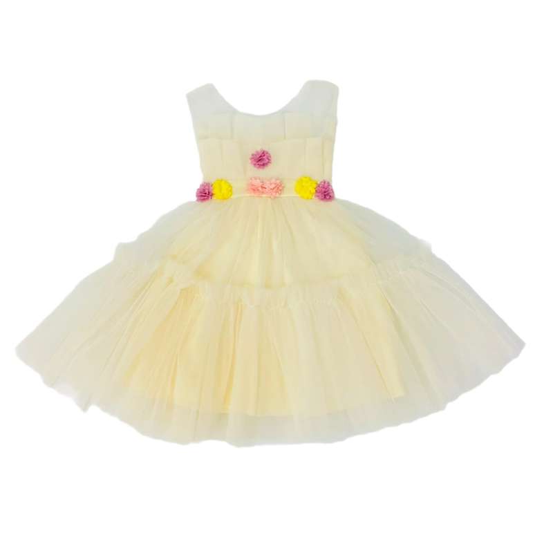 پیراهن دخترانه مدل آیلار بادبزنی 1407