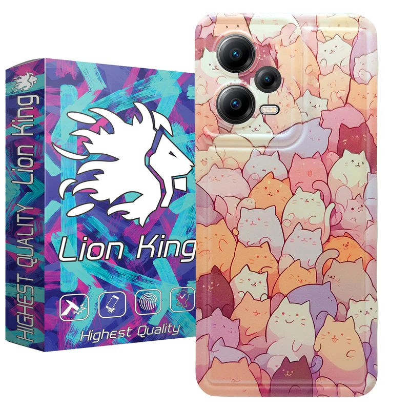 کاور لاین کینگ مدل گربه هااااااا مناسب برای گوشی موبایل شیائومی Redmi Note 12 Pro 5G