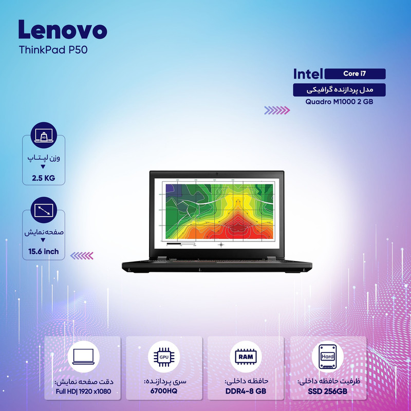 لپ تاپ 15 اینچی لنوو مدل ThinkPad P50