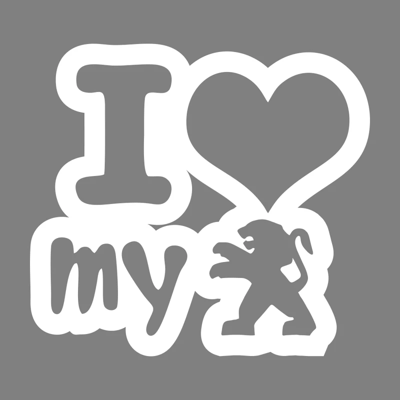 برچسب بدنه خودرو ماتریسیو ماشین پژو I Love My کد M217 
