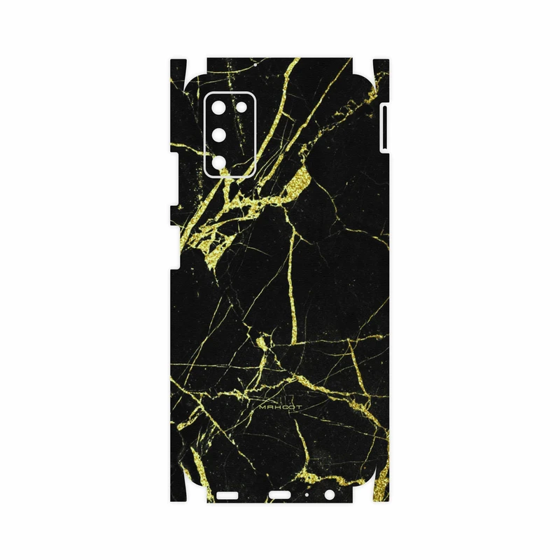 برچسب پوششی ماهوت مدل Graphite-Gold-Marble-FullSkin مناسب برای گوشی موبایل سامسونگ Galaxy A03S
