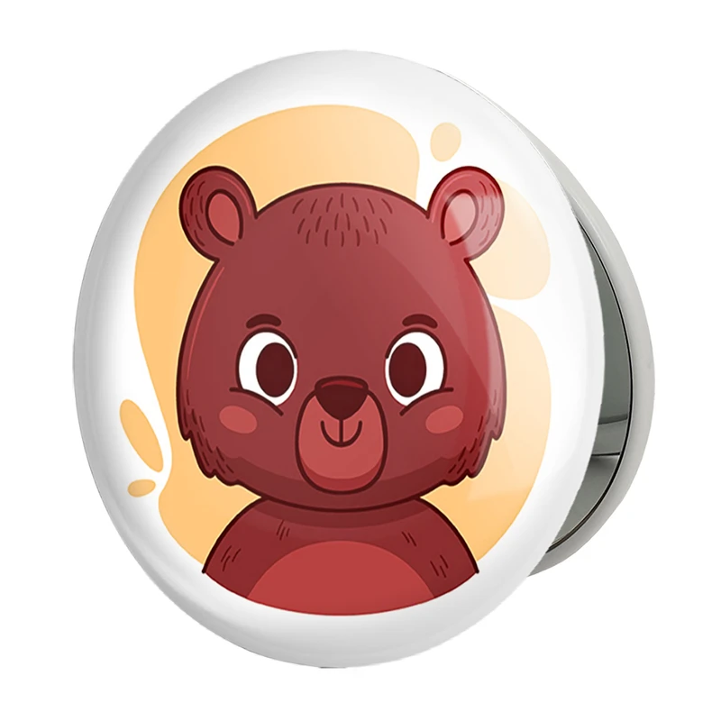 آینه جیبی خندالو طرح خرس حیوانات بامزه مدل تاشو کد 37146