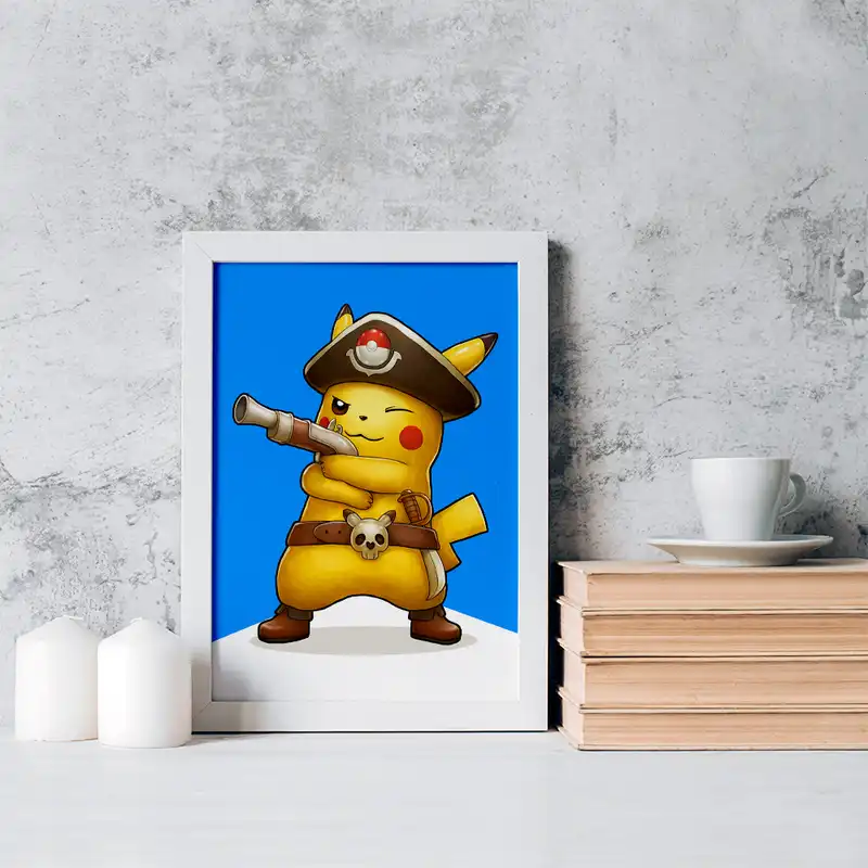 تابلو خندالو مدل پیکاچو انیمه پوکمون کد 17410